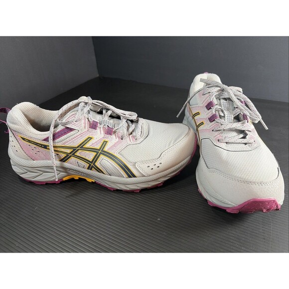 Asics Womens Gel Venture 9 Gray Purple Running Shoes Sneakers Size 9.5 Ortholite - Picture 1 of 11